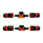 Cost Wise Male‑Male Quick‑Connect Inline Hose Valve Set Black/Orange