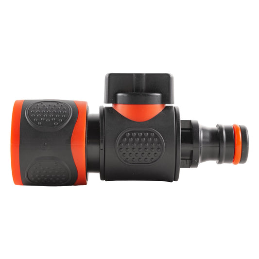 Female To Male Inline Soft-Touch Valve, Snap-On Fitting – Black
