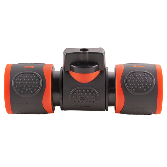 Female Inline Soft-Touch Valve, Snap-On Fitting – Black