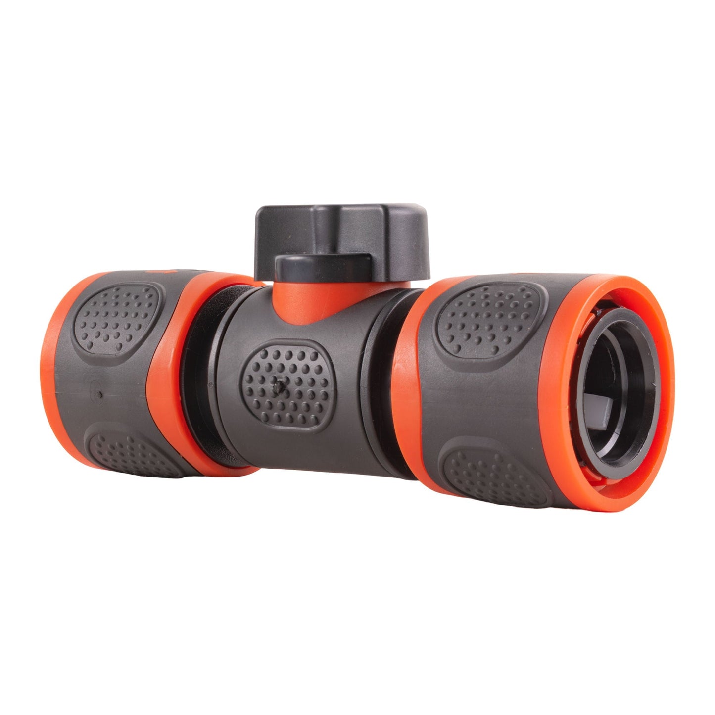 Female Inline Soft-Touch Valve, Snap-On Fitting – Black