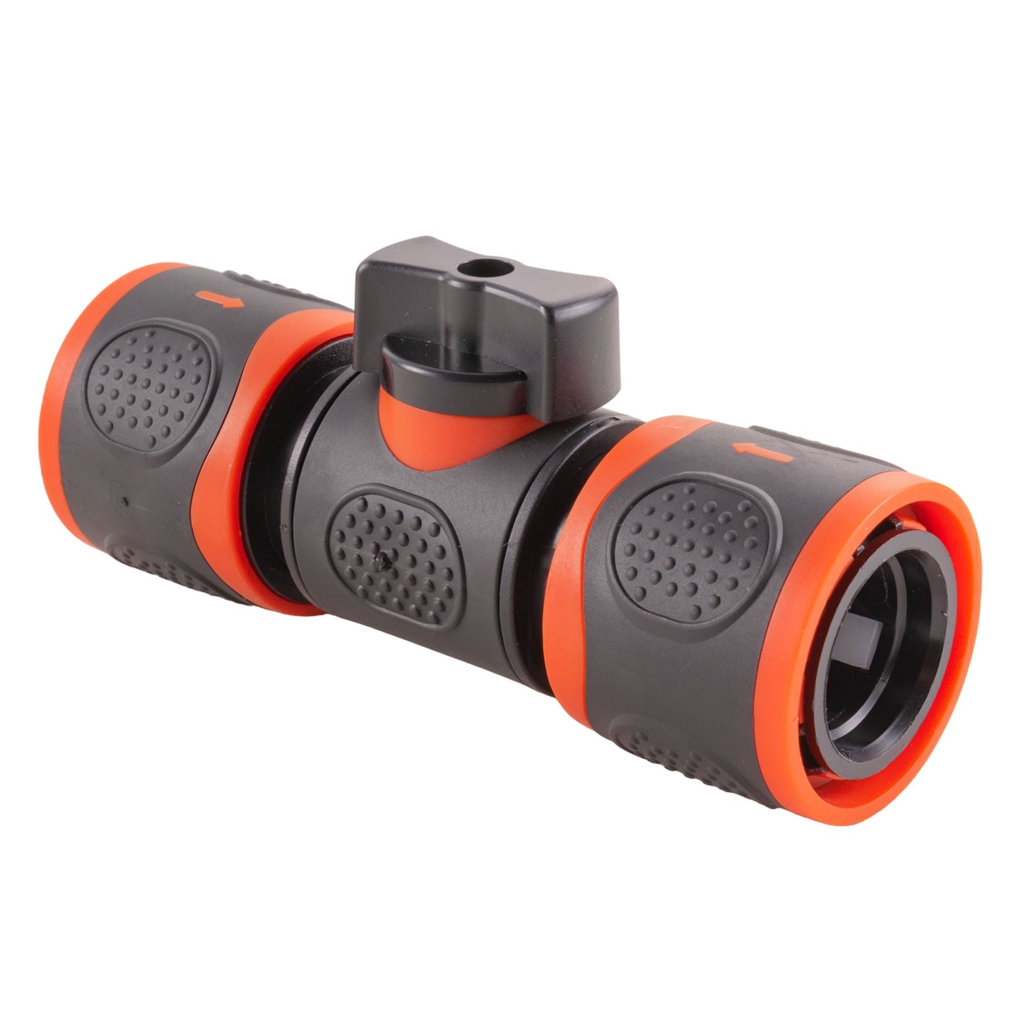 Female Inline Soft-Touch Valve, Snap-On Fitting – Black
