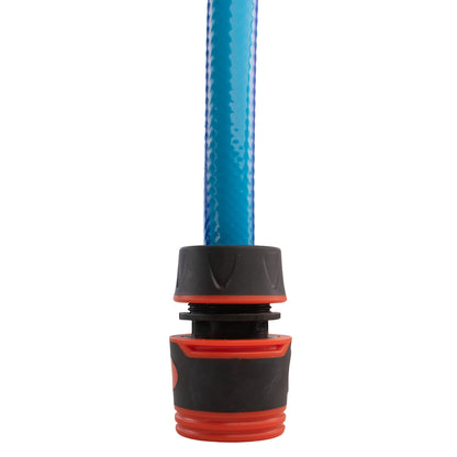 16mm Barbed Connector with 3/4" BSPF Quick-Connect Valve & Soft Black Hose Fitting
