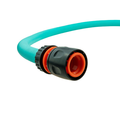 20mm MDPE Straight Connector with BSPF Quick-Connect Valve and Black Hose Fitting
