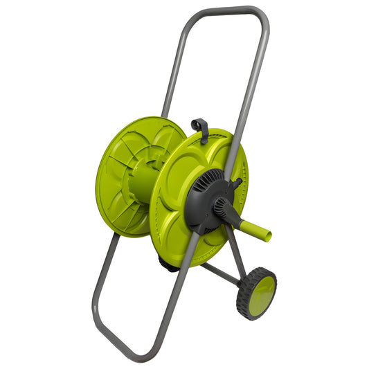 50m Lime Eco Hose Reel Trolley