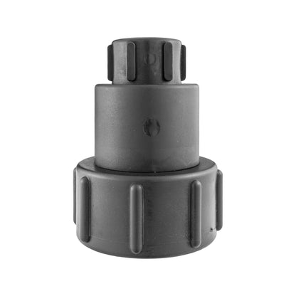 IBC Tank Adapter 2" S60X6 to 1/2" BSP with Side-Lock Lever Tap and Hose Barb