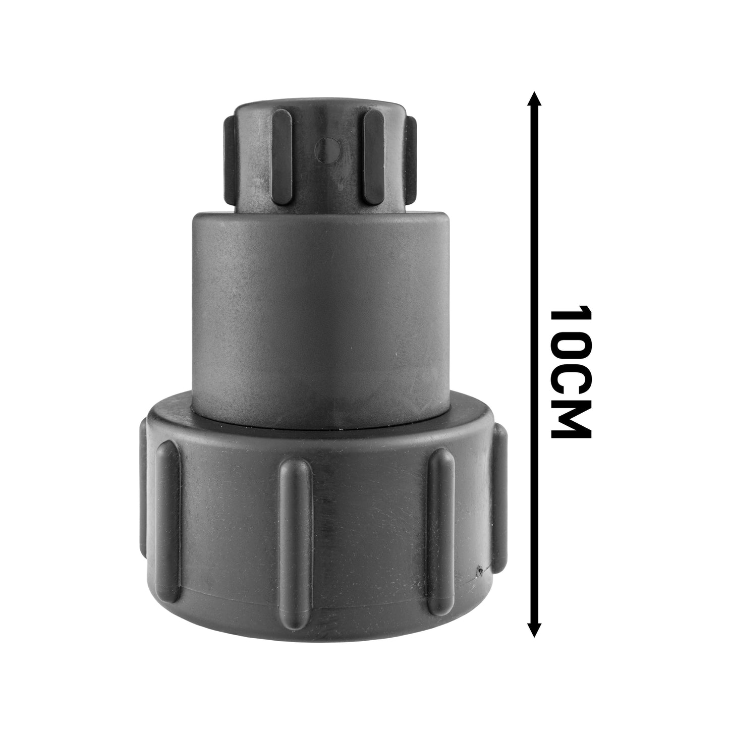 IBC Tank Adapter 2" S60X6 to 1/2" BSP with Side-Lock Lever Tap and Hose Barb