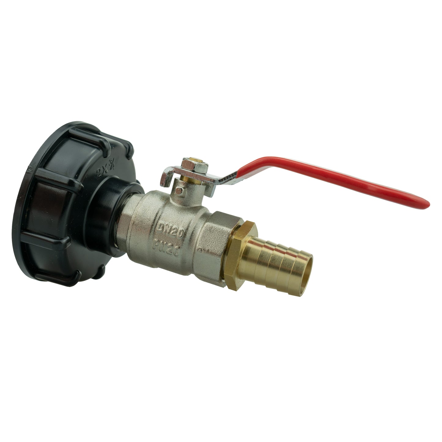 IBC 2” S60X6 Lid with Lever Valve and 19mm Brass Hose Tail