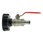 IBC 2” S60X6 Lid with Lever Valve and Zinc Male Quick Connect Fitting