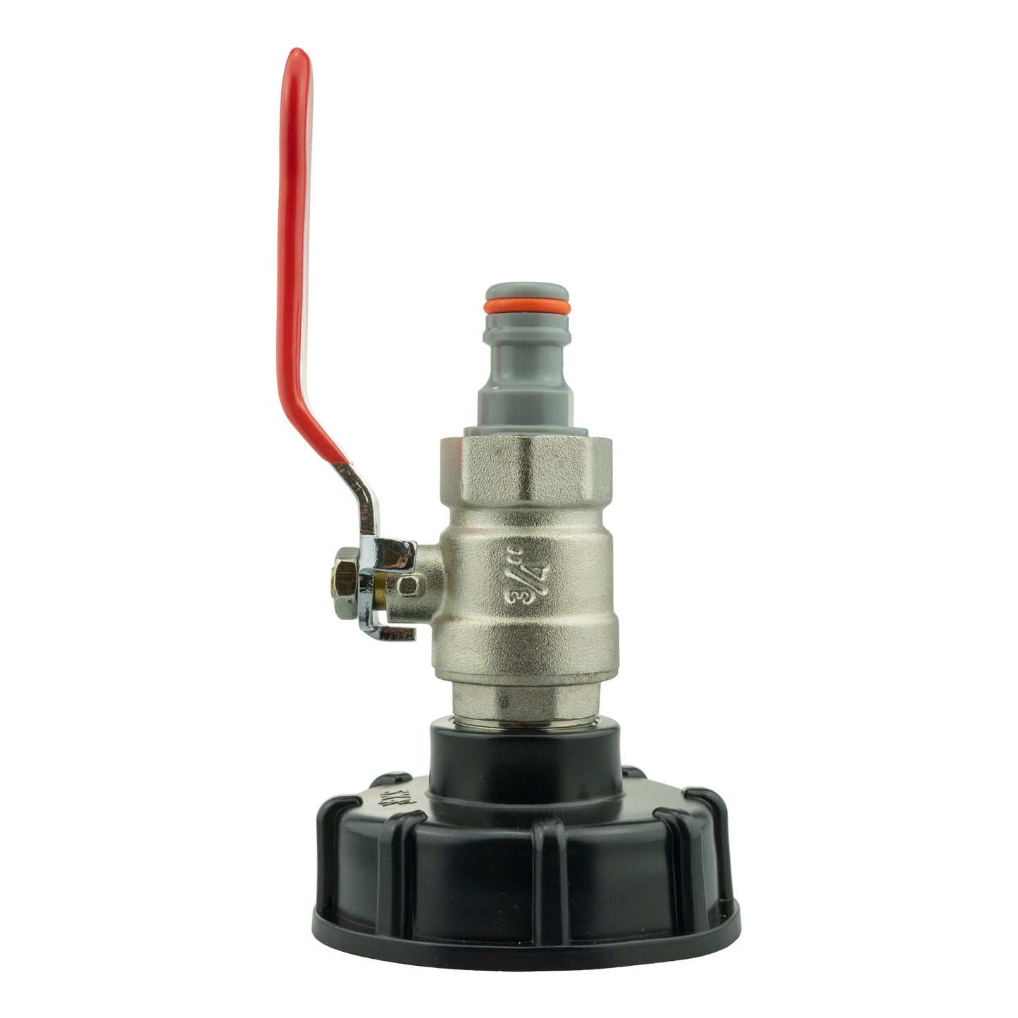 IBC 2” S60X6 Lid with Lever Valve and WL-Type Male Quick Connect Fitting