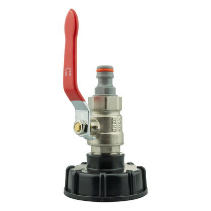 IBC 2” S60X6 Lid with Lever Valve and WL-Type Male Quick Connect Fitting