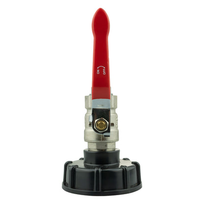 IBC 2” S60X6 Lid with Lever Valve and WL-Type Male Quick Connect Fitting