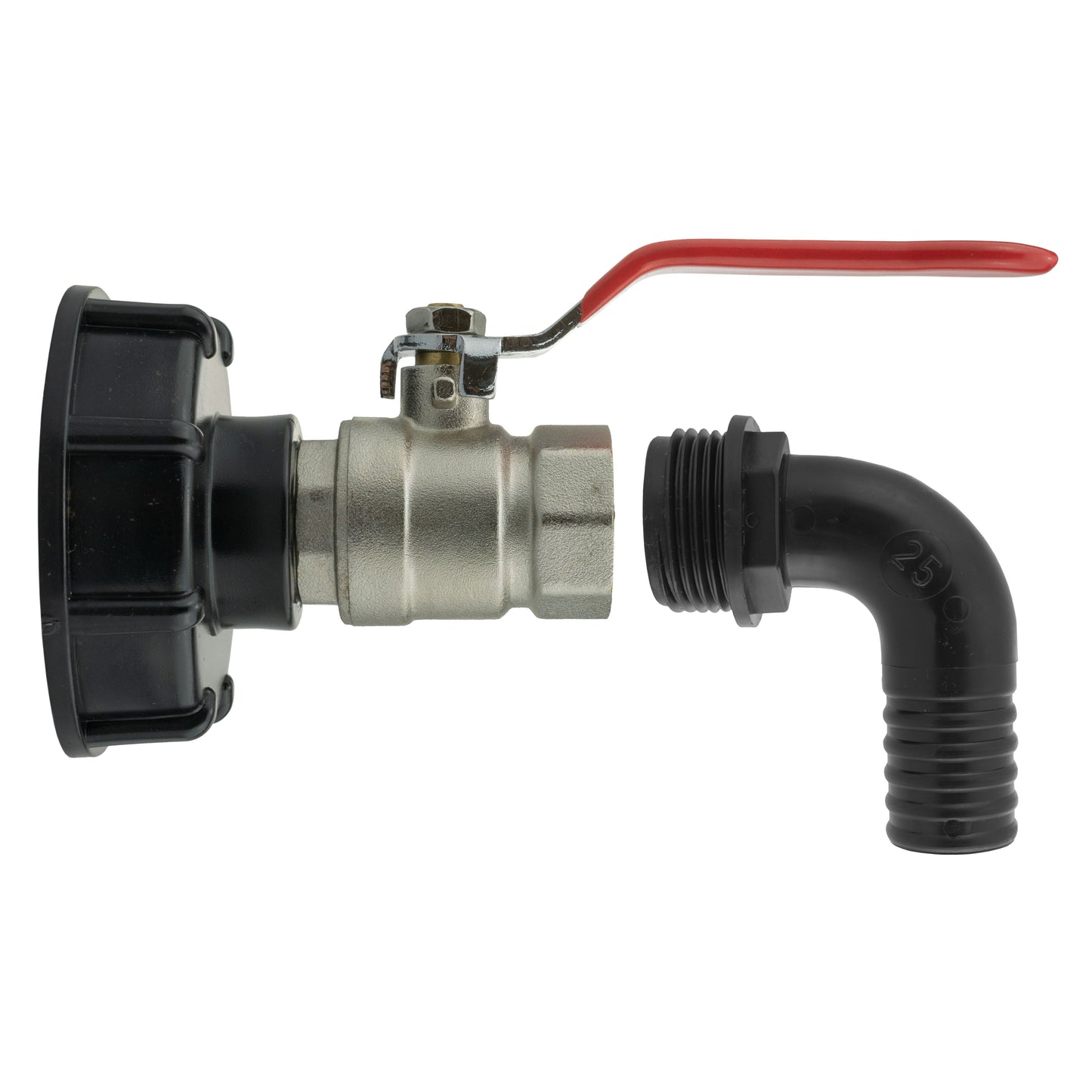 IBC 2” S60X6 Top with Lever Valve and 25mm Pond Hose Adapter