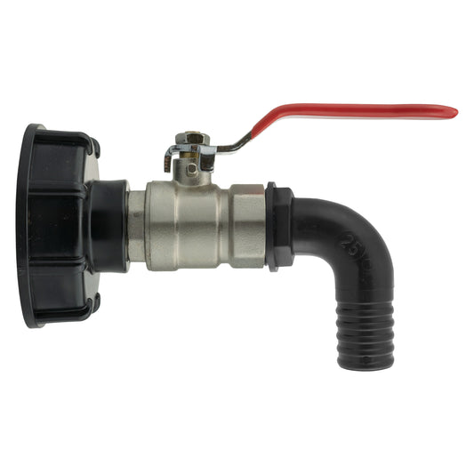 IBC 2” S60X6 Top with Lever Valve and 25mm Pond Hose Adapter