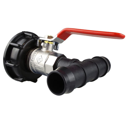 IBC 2” S60X6 Lid with Lever Tap and 25mm Hose Barb Tee Connector