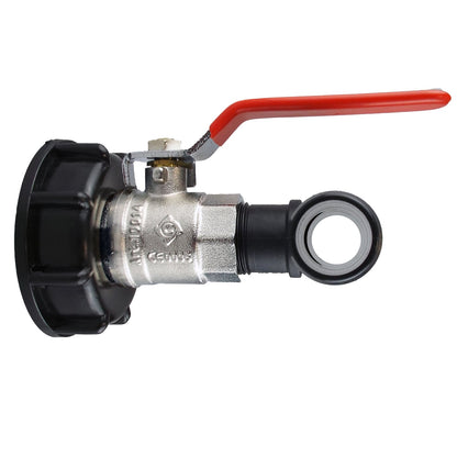 IBC 2” S60X6 Lid with Lever Tap and 25mm Hose Barb Tee Connector