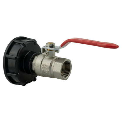 IBC 2” S60X6 Lid Fitted with ¾” BSP Male-Female Lever Tap Valve