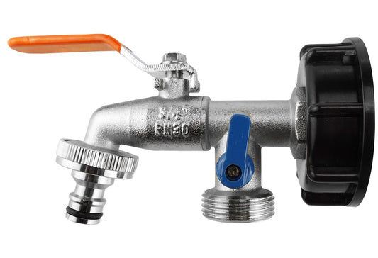 IBC 2” S60X6 Lid with Twin ¾” BSP Tap