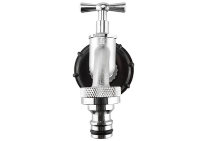 IBC 2” S60X6 Lid with Quick-Connect Nickel-Plated ¾” BSP Bib Tap
