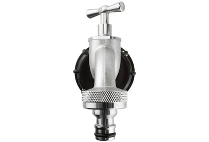 IBC 2” S60X6 Lid with Quick-Connect Nickel-Plated ¾” BSP Bib Tap