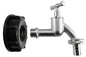 IBC 2” S60X6 Lid with ½” Barb Nickel-Plated Bib Tap