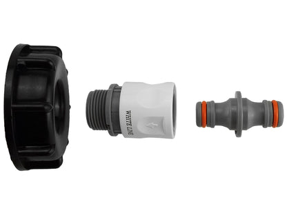 IBC 2” S60X6 Lid with ¾” BSP Hose Fitting and Twin Male Connector WL
