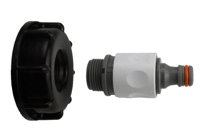 IBC 2” S60X6 Lid with ¾” BSP Hose Fitting and Twin Male Connector WL