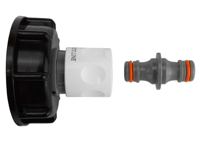 IBC 2” S60X6 Lid with ¾” BSP Hose Fitting and Twin Male Connector WL