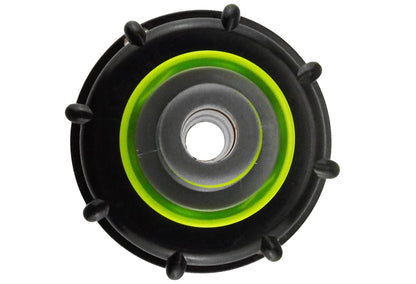 IBC 2” S60X6 Lid with ¾” BSP Thread Connector and Dual Male Hose Coupler – Lime