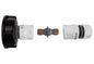 IBC 2” S60X6 Lid with BSP Thread, Twin Male Adapter and Hose Connector WL