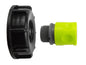 IBC 2” S60X6 Cap Fitted with ¾” BSP Threaded Lime Hose Coupler