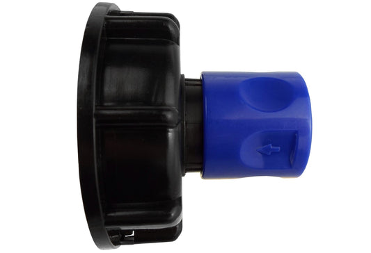 IBC 2” S60X6 Lid with ¾” BSP Blue Hose Adapter