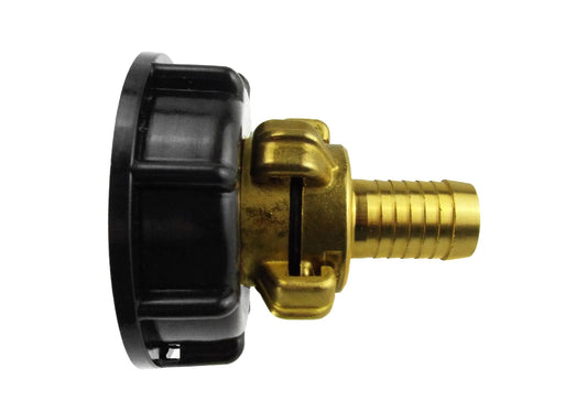 IBC 2" S60X6 Lid with 19mm Hose Tail Geka-Style Connector