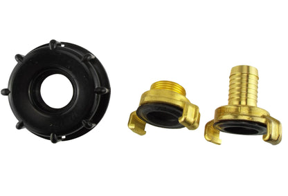 IBC 2" S60X6 Lid with 19mm Hose Tail Geka-Style Connector