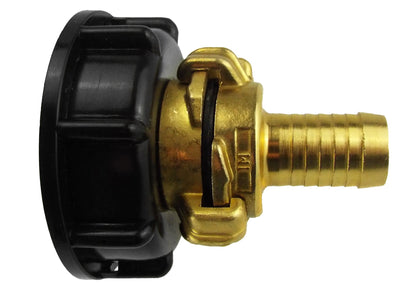 IBC 2" S60X6 Lid with 19mm Hose Tail Geka-Style Connector
