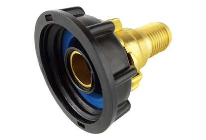 2" IBC Cap S60X6 with 25mm Geka-Type Swivel Barb Connector