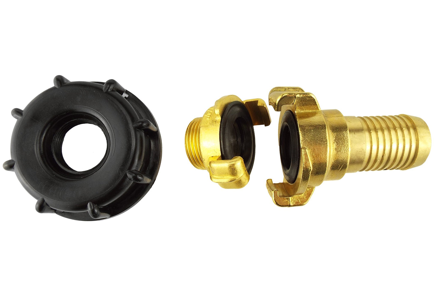 2" IBC Cap S60X6 with 25mm Geka-Type Swivel Barb Connector