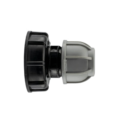IBC 2" S60X6 Lid with 32mm MDPE Straight Pipe Connector