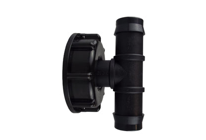 IBC 2” S60X6 Lid with 25mm Hose Barb Tee Connector