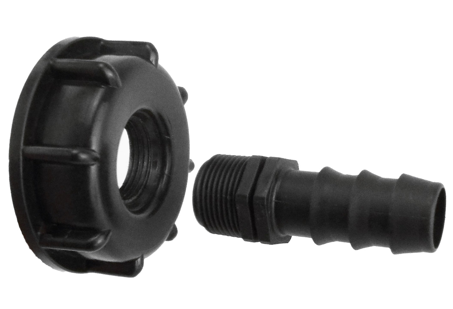 IBC 2” S60X6 Cap with 16mm Straight Hose Barb