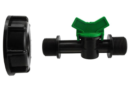 IBC 2” S60X6 Cap with ¾” BSP Male Threaded Water Control Valve