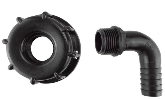 IBC 2” S60X6 Cap with 20mm Barb Elbow Pond Connector