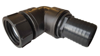 IBC 2” S60X6 Adapter with 2” BSP Elbow and 50mm Straight Hose Tail