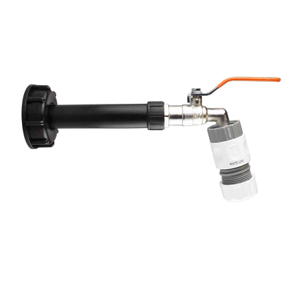 IBC 2” S60X6 Cap Set with Integrated Water Filter, Lever Valve and Max Flo Hose Fittings