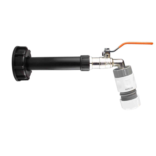 IBC 2” S60X6 Cap Set with Integrated Water Filter, Lever Valve and Max Flo Hose Fittings