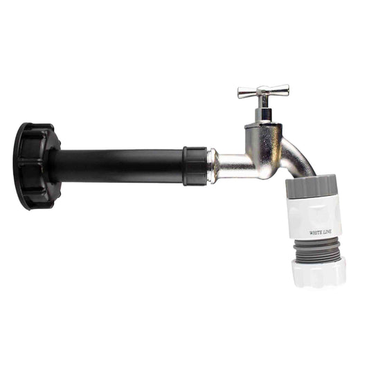 IBC 2” S60X6 Lid Set with Inline Water Filter, Bib Tap and Max Flo Hose Fittings