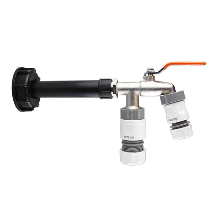 IBC 2” S60X6 Cap with Water Filter, Twin Lever Taps, Max Flo and Standard Hose Outlets