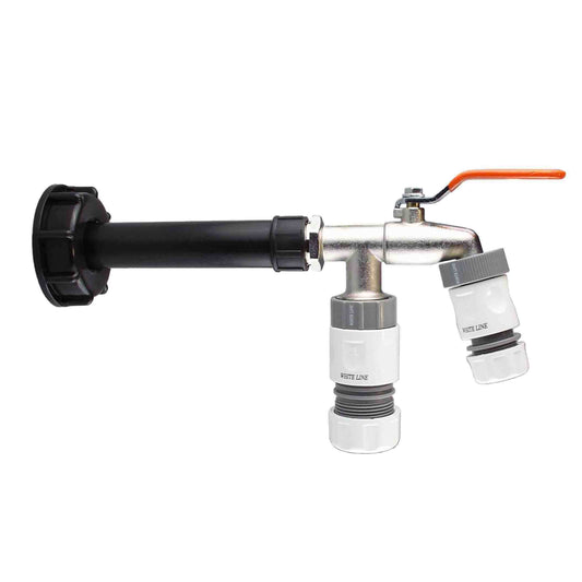 IBC 2” S60X6 Cap with Water Filter, Twin Lever Taps, Max Flo and Standard Hose Outlets