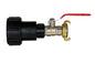 IBC 2” S60X6 – 1/2" BSPF Extended Connector with Lever-Operated Valve and Geka-Style Coupling