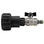 IBC 2” S60X6 to ¾” BSP Female Extension Adapter with Butterfly Tap and Male Snap Connector