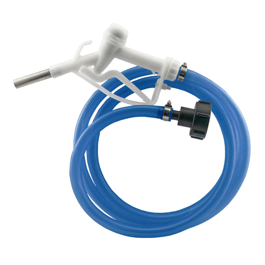 AdBlue Dispensing Kit – White Metal Nozzle with ¾” Hose and Tank Adapter